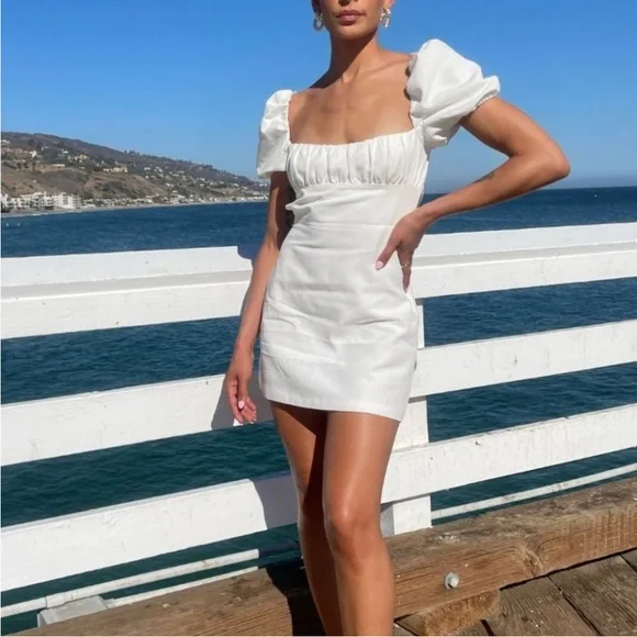 Sleeve Backless Dress Zara White Dress With Puff Sleeves Zara